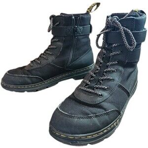 Dr. Doc Martens Black Combs Tech Boots Women's 7 Canvas Streetwear Cyber Grunge